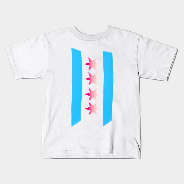 Chicago Flag 2 Kids T-Shirt by GdotArroyo